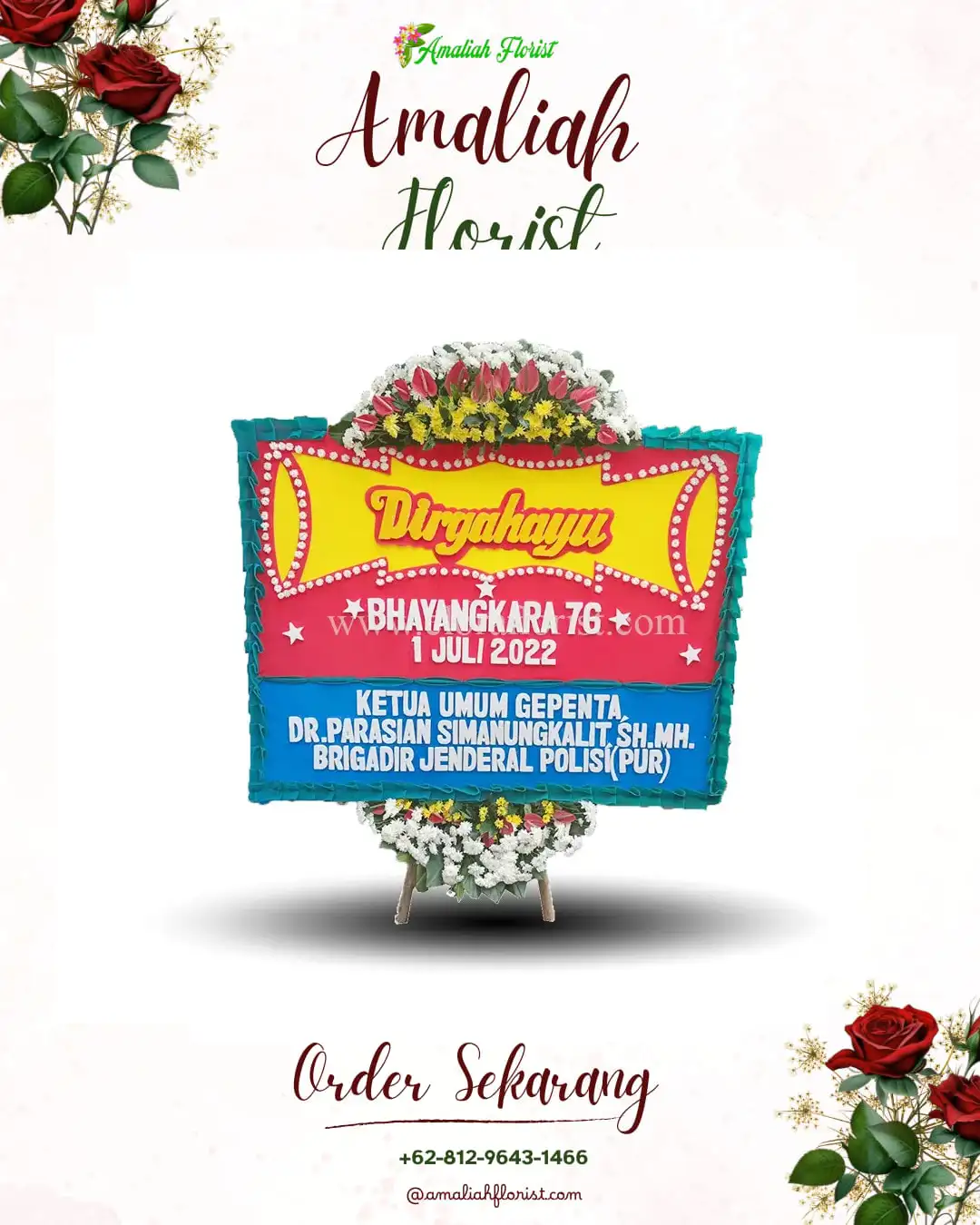 Papan Bunga HUT Ulang Tahun Ulu Ogan